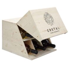 Gift box Wooden.  "Cantina Oro 6" Typical Italian Wines