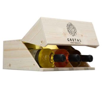 Gift box Wooden.  “Cantina Oro 3”  typical Italian Wines.