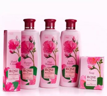 Shower Gel, Soap, Hand Cream, Balsam and Shampoo with Rose Water