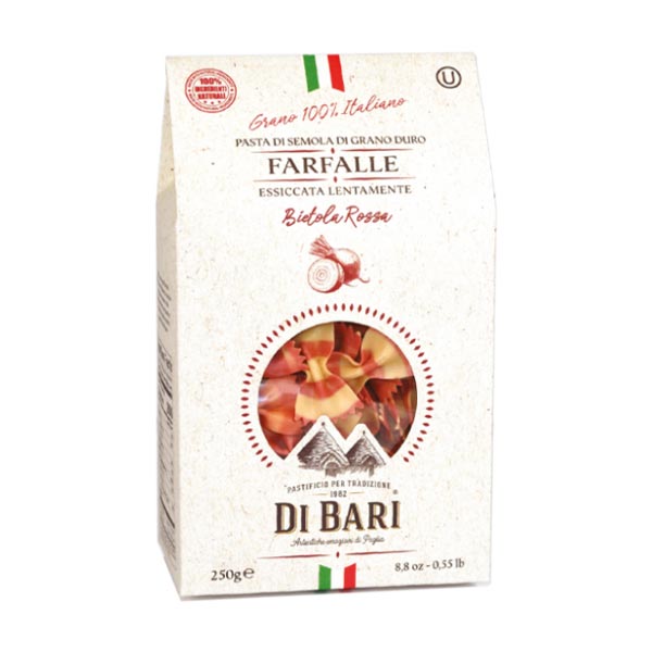Pasta Italiana Farfalle Artigianali alla Barbabietola 250 gr.